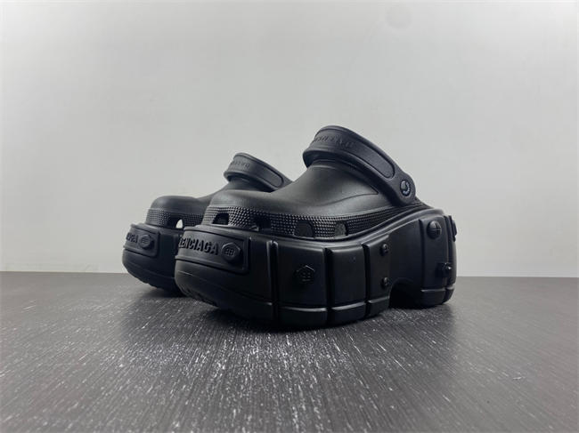 Crocs x Balenciaga Hardcrocs Slide 'Nero Silver'  687397‑W1S8N‑1010