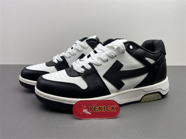 OFF-WHITE Out Of Office OOO Low Tops White Black White OMIA189C99LEA0041004